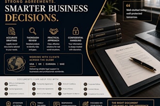 draft, review and edit contracts, agreements and legal documents