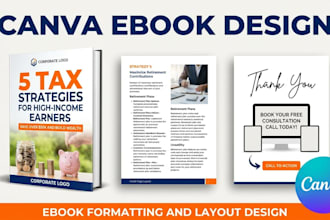 design canva ebook, lead magnet, pdf workbook layout, book formatting, journal