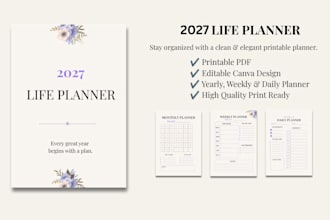 design printable planners journals and workbooks