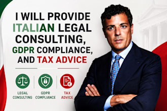 be your italian tax consultant, commercialista, and provide legal advice