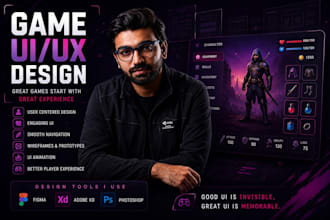 design engaging game UI UX for mobile or PC games in figma