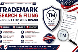 provide trademark search and filing support for your brand