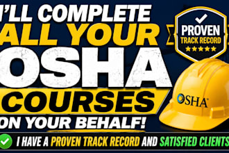 osha 10, 30 and 40 hour courses within your budget