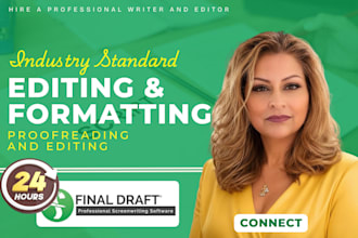 rush format your screenplay in final draft within 24 hours for urgent deadline