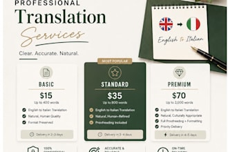 translate english to italian and italian to english manually