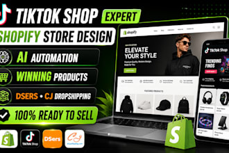 setup tiktok shop or shopify dropshipping store with ai automation shopify store