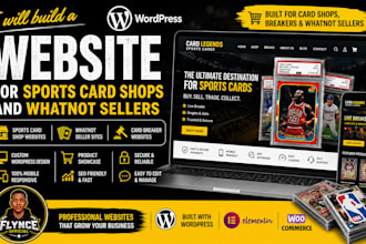 build a wordpress website for sports card shops and whatnot sellers