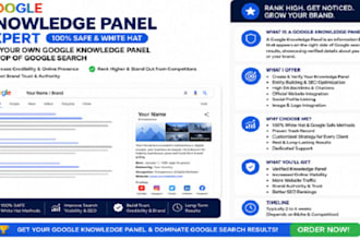 optimize your google knowledge panel and knowledge graph for brand visibility