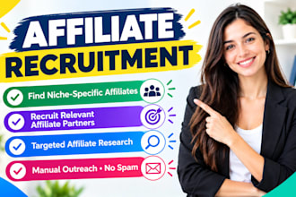 find and recruit targeted affiliates for your affiliate program