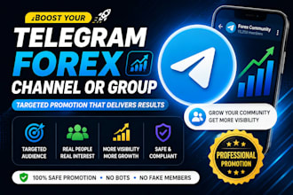 run telegram ads for forex channel, telegram group, forex promotion, subscribers