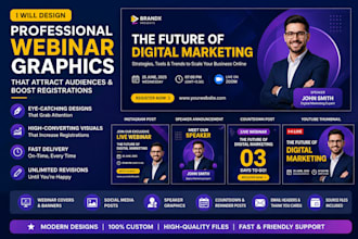 design professional webinar graphics, zoom webinar banners