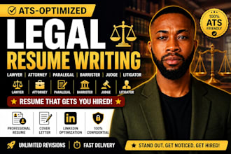 write legal, litigator, attorney, paralegal, barrister, judge,  lawyer resume