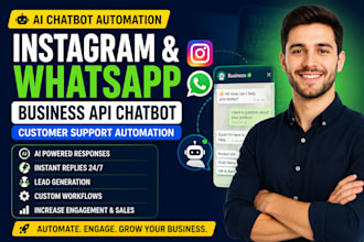 build ai chatbot automation for instagram and whatsapp business API
