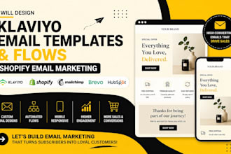 design klaviyo email templates flows shopify email marketing mailchimp brevo hub