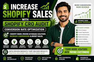 increase shopify sale with shopify cro audit conversion rate optimization fixing