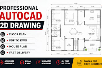 draw professional autocad 2d