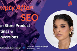 write SEO optimized stan store product listings that convert