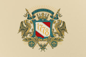design luxury heraldic, coat of arms logo