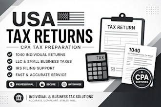 prepare USA individual and business tax returns as a CPA