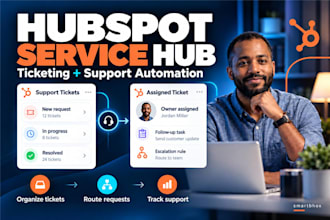 setup hubspot service hub ticket pipelines support workflows and service reports