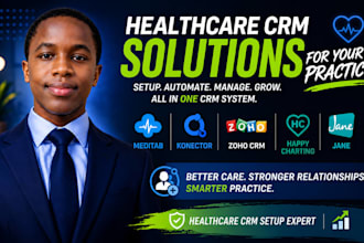setup healthcare medical CRM meditab konector zoho CRM happy charting jane