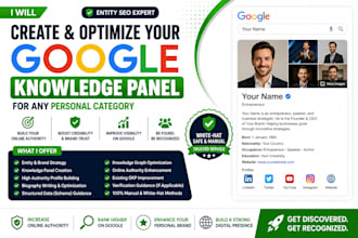 create a verified gkp, google knowledge panel for any personal category