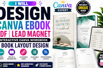 design canva ebook PDF lead magnet interactive canva workbook book layout design