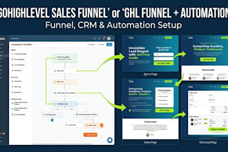 setup ghl sales funnel ghl landing page ghl automation workflow ghl crm setup