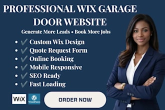 design a professional garage door website with booking and quote form