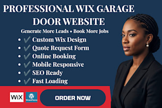 design a professional garage door website with booking and quote form