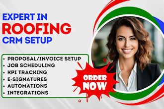 set up roofing crm jobber gohighlevel jobnimbus acculynx roofr leap sumoquote