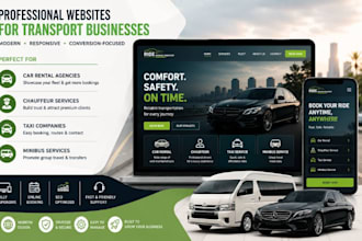 design squarespace car rental website chauffer website taxi website minibus site