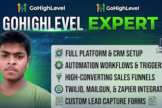 be your gohighlevel expert for sales funnel and automation