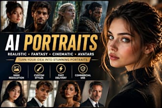 create stunning ai portraits, avatars and character art
