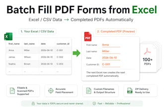 batch fill PDF forms from excel or CSV