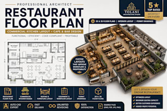 draw restaurant floor plan commercial kitchen layout cafe and bar design
