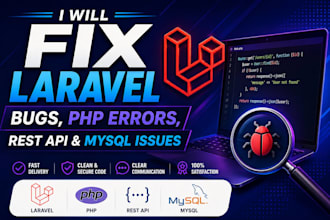 fix laravel PHP bugs, API issues and mysql errors