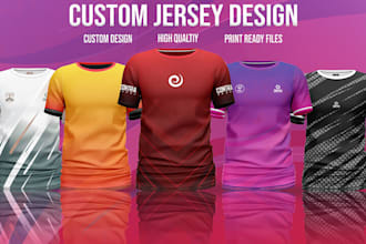 design custom jersey, esports, hoodle, sublimation design football jersey, logo