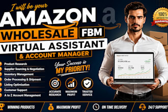 be your amazon wholesale fbm virtual assistant and account manager