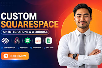 build custom api integrations and webhooks for squarespace website
