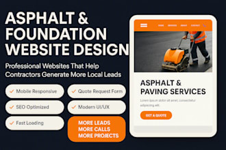 do asphalt contractor website, foundation repair website, asphalt paving website