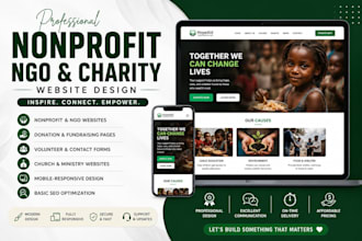 design a professional nonprofit, ngo, and charity website