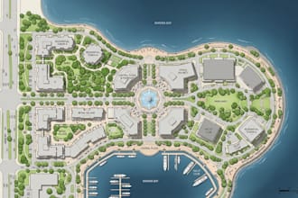 design site plans, masterplan maps for real estate, urban and waterfront project