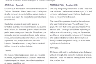 translate spanish to english with native literary quality