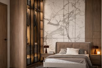 create luxury bedroom, living room and dressing room 3d design