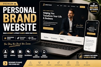 build personal brand website portfolio bio website for coach consultant speaker