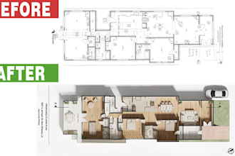 redraw and redesign your house floor plan