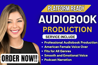 be your audiobook narrator, acx audible audiobook, with female voice over