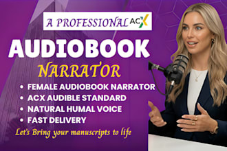 narrate romance, fantasy or children audiobook for acx audible