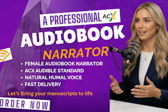 narrate romance, fantasy or children audiobook for acx audible